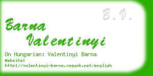 barna valentinyi business card